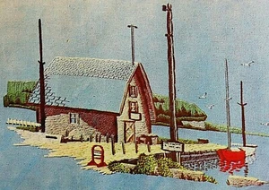 Paragon Stitchery Crewel Embroidery Kit Needlecraft Anderson's Dock 0212 Vintage - Picture 1 of 8