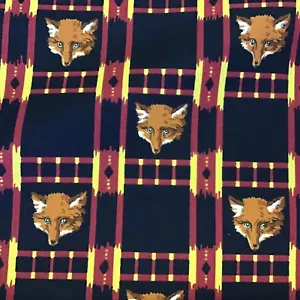 PLAID FOX HOME DECOR FABRIC TANTIVY by Shumacher Switzerland Hunter Den - Picture 1 of 6