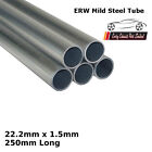 22.2mm x (7/8") x 1.5mm Wall ERW Mild Steel Tube - 250mm, 10", 1/4 Meter Long