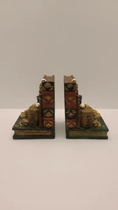Gone Fishing Oars Creel Fly Fishing Rod & Reel~Set of Bookends~Figi Graphics~H16 - Picture 1 of 10