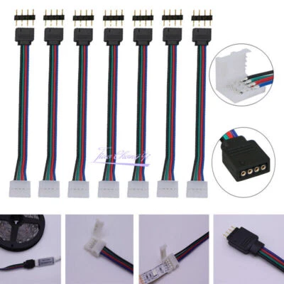 10-100pcs 4PIN Male/Female Connector Wire Cable For 3528 5050 RGB LED Strip - Image 1 of 4