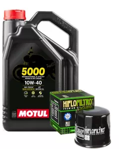 Se adapta a: Kit de servicio de filtro de aceite Motul 5000 10W40 Polaris Hawkeye 300 4x4 2006 - Imagen 1 de 5