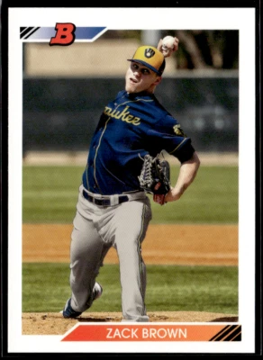 2020 Bowman Heritage #BHP34 Zack Brown Brewers - Image 1 of 2