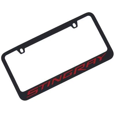 Chevrolet Stingray License Plate Frame (Red on Black) Foto 1 de 4