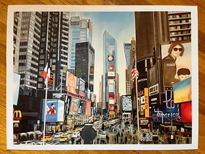 Times Square NYC Giclee Print of Original Oil Painting 18”x24” By Neil LeFebvre - Picture 1 of 7