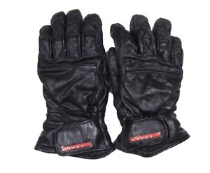 Prada Sport Archive A/W1998 Biker Leather Red Tab Gloves