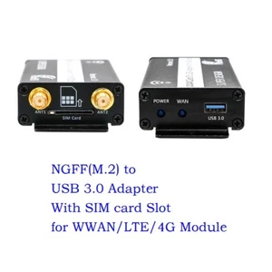 NGFF M.2 to USB2.0 USB3.0 Adapter With SIM card Slot for WWAN/LTE/3G/4G Module - Picture 1 of 37