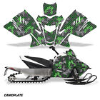 Snowmobile Graphics kit Sled Decal for Arctic Cat ZR200 2018-Up CamoPlate GRN
