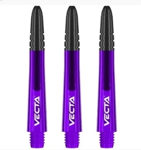 Winmau Vecta Polycarbonate/aluminium Dart Stems Black/Purple Short - Picture 1 of 1