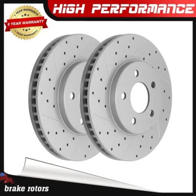 Par de rotores de freno de disco delanteros para Ford Mustang Base 2005-2007 2008 2009 2010 Foto 1 de 4