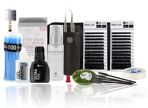 Blink Eyelash Extension Pro Kit Curl C Set Mink With Lash Glue Adhesive - Picture 1 of 4
