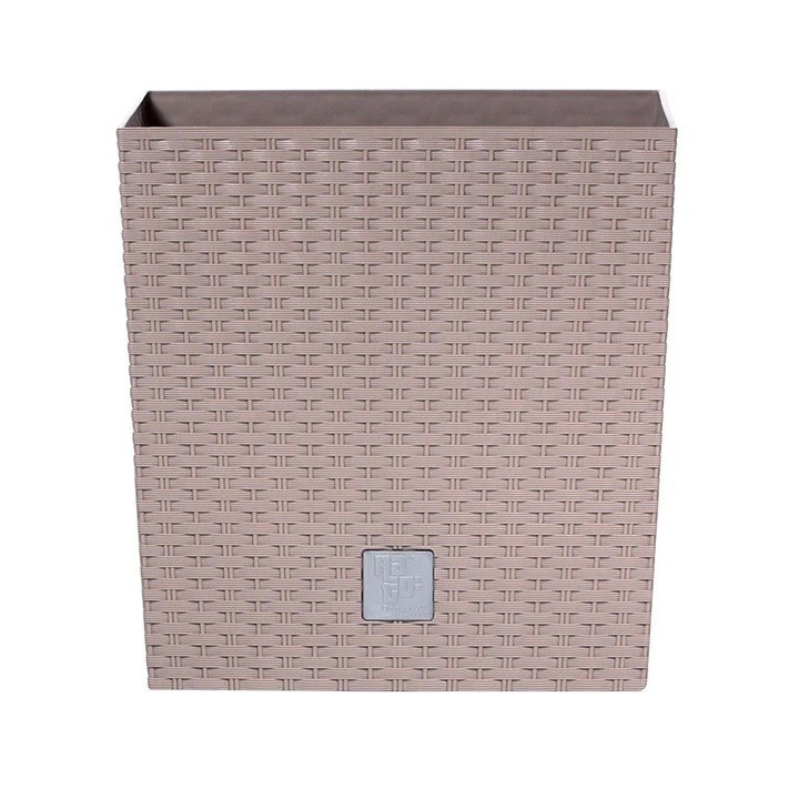 Blumenkübel Blumentopf Übertopf Rattan Optik Pflanzkübel mit Einsatz Modell Low - Bild 1 von 1