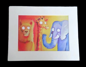 Kids Roocci Art That Smiles Jungle Lion Giraffe Animals Wall Decor Picture Art - Bild 1 von 3