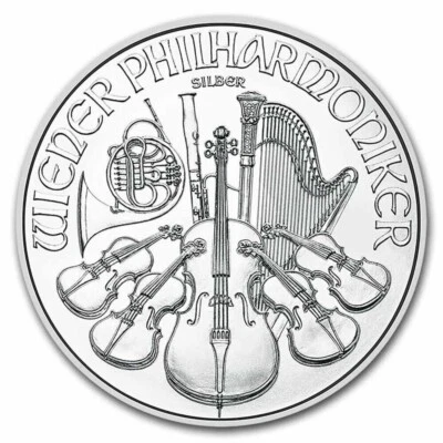 2025 1 oz Austrian Silver Philharmonic Coin .999 Fine Silver BU - In Stock - Image 1 of 4