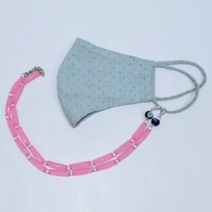 Evil Eye Mask Stylish Chain Around Neck Lanyard Beaded Fashion Eyeglass Holder - Picture 1 of 9