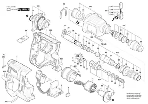 Bosch GBH 18V-21 Ersatzteile | 3611J11100 | Akku-Bohrhammer | Ersatzteilliste - Bild 1 von 2