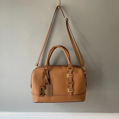 Nuevo River Island Bolso Mensajero Bandolera Cuero Marrón Bolso de Mano Cartera Cremallera Foto 1 de 4