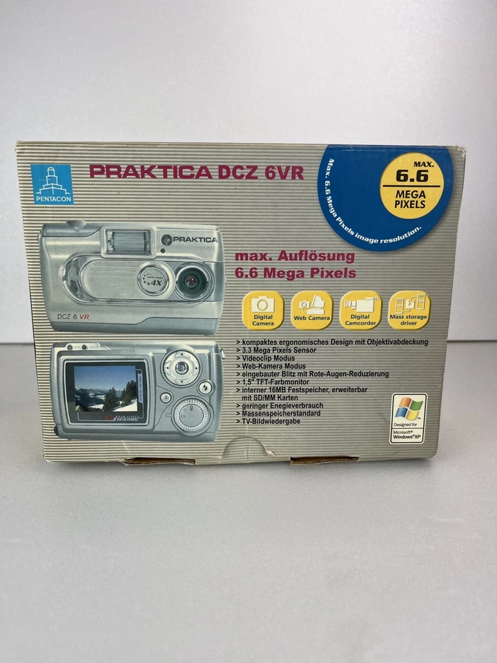 PRAKTICA DCZ 6 VR 6.6 Mega Pixels - Digital Camera Boxed  Tested Working VGC - Image 1 of 4