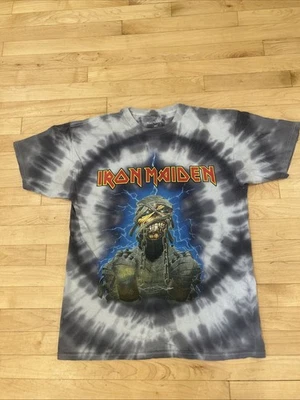 Iron Maiden Powerslave 扎染带 T 恤 2021 官方复古 T 恤 (S) — 第 1/4 张图片