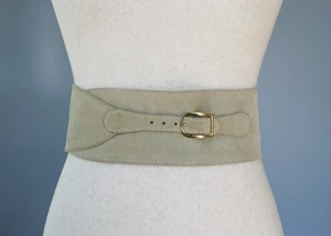 Vintage 80er breites Wildleder Leder Korsett Taillenkorsett Gürtel Retro Fee Steampunk - Bild 1 von 14