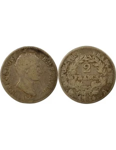 Frankreich Napoleon I - 2 Francs Silber, Kal. Revolutionär - Jahr 14 in Paris - Bild 1 von 3