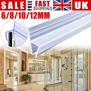 2M Bath Door Shower Screen Enclosure Seal Strip F/H Shape for 6/8/10/12mm Glass - Picture 1 of 19