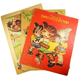 Vintage Children's Stories, 3 Book Lot, 1940s Art, Voigt & Newton Illustrations - Picture 1 of 10