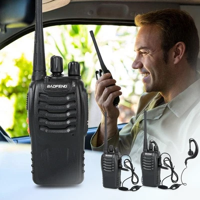 MARKENLOS 2PCS BAOFENG Walkie Talkie set mit Großer Reichweite 8km Funkgerät PMR 16 Kanäle