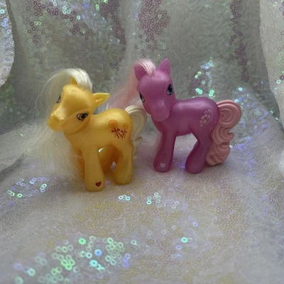My Little Pony G3 MLP McDonald's Butterscotch & Wisteria  Happy Meal 3" Fig. Lot - Image 1 of 4