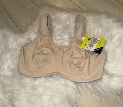 Wacoal 855170 Simone Sports Bra Underwire Unpadded Unlined Womens 34D Beige New - Image 1 of 4