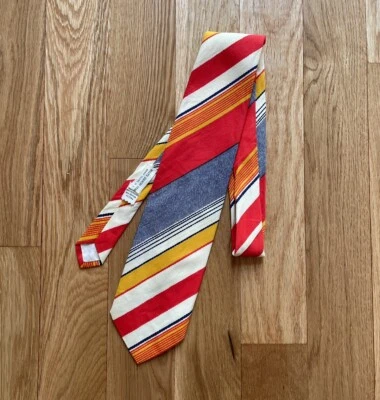 Kelly’s Country Store Vintage 50s Multicolor Striped Wide Swing Necktie Tie - Image 1 of 4