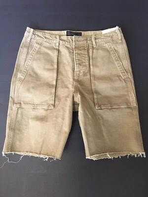 NUEVO Pantalones Cortos Utilitarios Abercrombie & Fitch Para Hombre Talla 28 Caqui Tostado Botón Mosca Nuevos con Etiquetas Foto 1 de 4