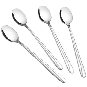 12 Pieces Long Handle Spoon Stainless Steel Ice Tea Spoon Milkshake Spoon - Picture 1 of 6