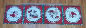Christmas Norman Rockwell Santa Quilted Handmade Table Runner 66" X 16.5" - Picture 1 of 21