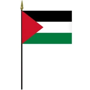 Palestine Flag 4x6 inch Stick Flag Small Handheld Palestinian Flag 4" x 6" - Picture 1 of 2