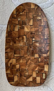 SELTEN Olivenholz Mosiac Intarsien Serviertablett 16" x 9" Made in Israel Vintage - Bild 1 von 8