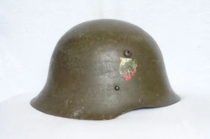 WW2 BULGARIA COMBAT STEEL HELMET M36 TYPE C WITH DECAL - Picture 1 of 6