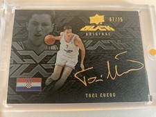 2013-14 UPPER DECK BLACK ORIGINAL SIGNATURES TONI KUKOC. #/75. MINT CONDITION!