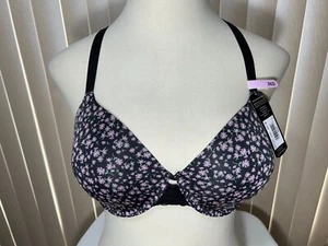 Maidenform Underwire T Shirt Bra 36D Convertible One Fab Black Floral DM7549 - Picture 1 of 12