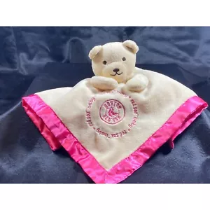 Baby Fanatic Boston Medias Rojas Bronceado Rosa Satén Oso de Seguridad Bebé Amorosa Manta MLB - Imagen 1 de 7