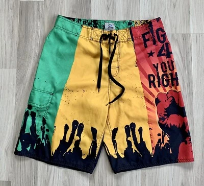 Bañador corto Fight 4 Your Rights azul líquido. Cintura talla 32. Foto 1 de 4