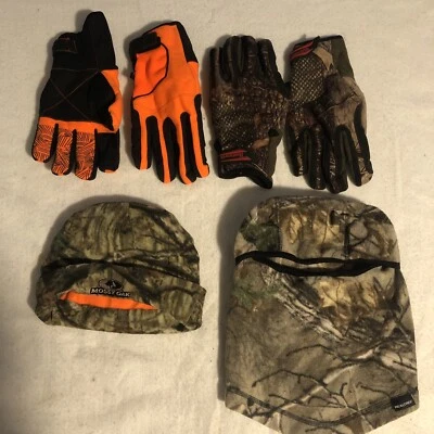 Cammo Balaclava, Hunting Stocking Cap, Orange & Cammo Insulated Gloves - Image 1 of 4