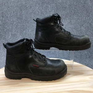 Red Wing Shoes Work Boots Mens 11 2E Extra Wide Black Leather Lace Up NO INSOLES - Picture 1 of 21