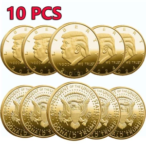 10PCS 2024 Donald Trump Commemorative Coin Challenge Coin Liberty Great Gift OZ - Picture 1 of 7