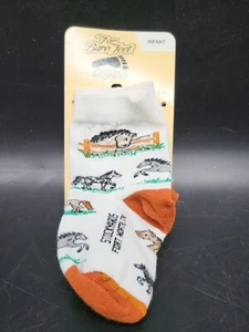 1 Pair Horse Print Socks Size Infant 0-3 New - Picture 1 of 2