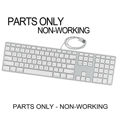 Apple Tastatur kabelgebunden Nummernblock weiß MB110LL/a A1243 für Ersatzteile Original QWERTZ - Bild 1 von 4