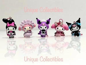 Twinchees My Melody Kuromi Sanrio Sweet Lolita Keychain Full set of 5 Brand NEW - Picture 1 of 4