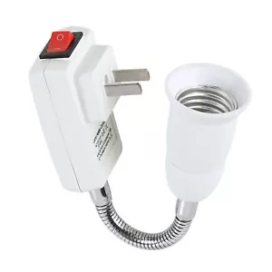 E27 Socket Adapter with On/Off Switch to US Plug,Flexible Extension Lamp Bulb... - Picture 1 of 1