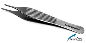 Pinzetta per tessuto Adson 4,7"" 1x2 denti chirurgica 12 cm pinzetta anatomica dritta - Foto 1 di 3