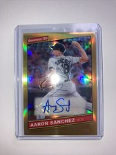 2020 Donruss Optic Aaron Sanchez Retro 1986 Signatures Auto 86S-AS /10 SP Gold